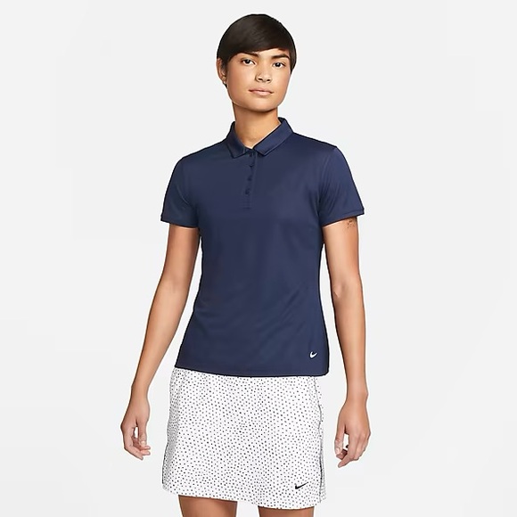 NIKE Dark Blue DriFit Victory Polo Shirt NWT - Picture 1 of 6